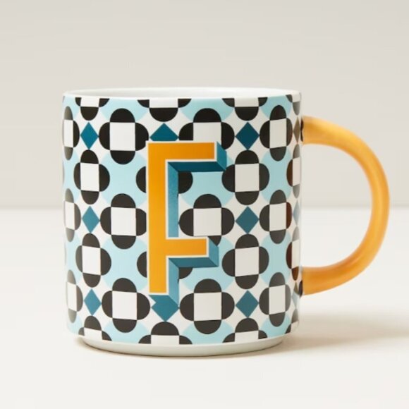 NEW Oui Monogram Mug | F - Picture 1 of 3